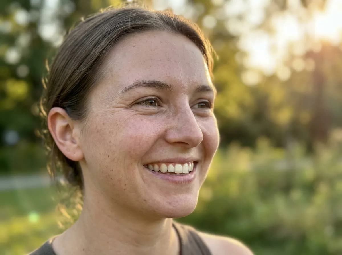 Confident smile after clear aligner treatment