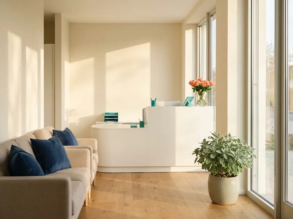 Welcoming reception area at Willow Family Dentistry